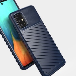 Θήκη Thunder Flexible Tough Rugged Cover TPU Case για Samsung A71 - μπλε