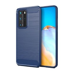 Θήκη Carbon Flexible TPU για Huawei P40 - Μπλε