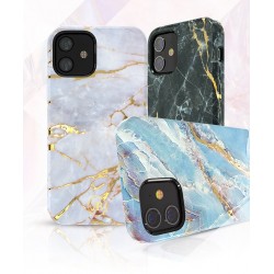 Θήκη Kingxbar Marble για iPhone 12/12 Pro - Μπλε