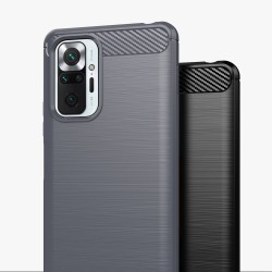 Θήκη Carbon Flexible TPU για Xiaomi Redmi Note 10 Pro - Μαύρο
