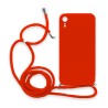 Θήκη Σιλικόνης Crossbody για Apple iPhone XR - Κόκκινο