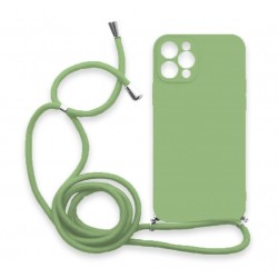 Θήκη Σιλικόνης Crossbody για Apple iPhone 11 Pro Max - Λαχανί