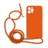 Θήκη Σιλικόνης Crossbody για Apple iPhone 11 Pro Max - Πορτοκάλι