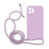 Θήκη Σιλικόνης Crossbody για Apple iPhone 11 Pro Max - Λιλά