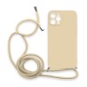 Θήκη Σιλικόνης Crossbody για Apple iPhone 11 Pro Max - Μπεζ