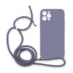 Θήκη Σιλικόνης Crossbody για Apple iPhone 11 Pro Max - Μπλε