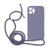 Θήκη Σιλικόνης Crossbody για Apple iPhone 11 Pro Max - Μπλε