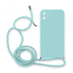 Θήκη Σιλικόνης Crossbody για Apple iPhone 12 / 12 Pro - Γαλάζιο