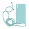 Θήκη Σιλικόνης Crossbody για Apple iPhone 12 / 12 Pro - Γαλάζιο