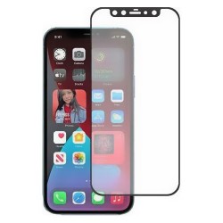 3D Tempered Glass Full Cover & Full Glue για iPhone 12 - Μαύρο