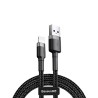 Baseus Cafule Braided Καλώδιο USB σε Lightning (0.5m) - Μαύρο