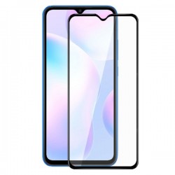 3D Tempered Glass Full Cover & Full Glue για Xiaomi Redmi 9A/9AT/9C - Μαύρο
