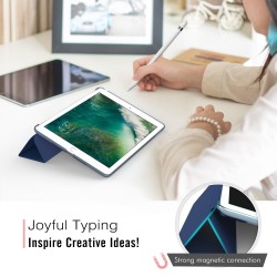 Θήκη iPad Trifold Smart View και πίσω TPU για iPad Mini 2/3/4 - Φούξια