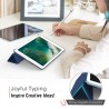 Θήκη iPad Trifold Smart View και πίσω TPU για iPad Mini 2/3/4 - Φούξια