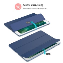 Θήκη iPad Trifold Smart View και πίσω TPU για iPad Mini 2/3/4 - Φούξια
