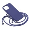 Θήκη Σιλικόνης Crossbody για Apple iPhone 13 Pro - Σκούρο Μπλε