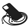 Θήκη Σιλικόνης Crossbody για Apple iPhone 13 Pro Max - Μαύρο