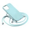 Θήκη Σιλικόνης Crossbody για Apple iPhone 13 Pro Max - Γαλάζιο