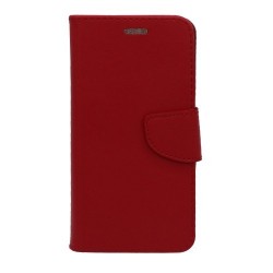 Θήκη flip με υποδοχή καρτών και δυνατότητα STAND για Samsung Galaxy A22 5G - Μπορντό