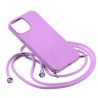 Θήκη Σιλικόνης Crossbody για Apple iPhone 13 Mini - Βιολετί