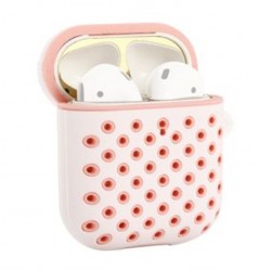 Θήκη Honeycomb για Apple Airpods 2 - Λευκό / Ροζ