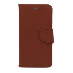 Θήκη flip με υποδοχή καρτών και δυνατότητα STAND για Apple iPhone 12 / 12 Pro - Καφέ