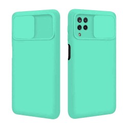 Θήκη Σιλικόνης Camshield για Samsung Galaxy A12 - Τιρκουάζ