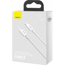 Baseus Superior Series Καλώδιο USB-C σε Lightning (1.5m) - Λευκό