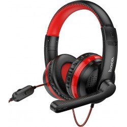 Hoco W103 Ενσύρματα Over Ear Gaming Ακουστικά με Μικρόφωνο - Κόκκινο / Μαύρο