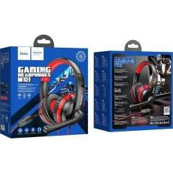 Hoco W103 Ενσύρματα Over Ear Gaming Ακουστικά με Μικρόφωνο - Κόκκινο / Μαύρο