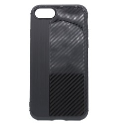 Θήκη σιλικόνης Carbon Fiber για iPhone 7/8 - Μαύρο