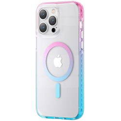 Kingxbar Ice Crystal Σιλικόνης για iPhone 14 Pro - Pink and Blue