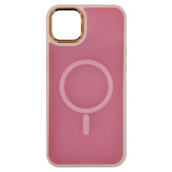 Θήκη σιλικόνης Magnetic Back Cover για Apple iPhone 14 Plus - Ροζ