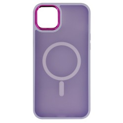 Θήκη σιλικόνης Magnetic Back Cover για Apple iPhone 14 Plus - Μωβ