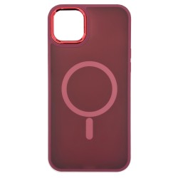 Θήκη σιλικόνης Magnetic Back Cover για Apple iPhone 14 Plus - Κόκκινο