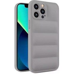 Θήκη Puffer για Apple iPhone 14 Pro - Ασημί