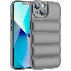 Θήκη Puffer για Apple iPhone 13 - Ασημί