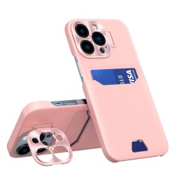 Θήκη Leather Stand για iPhone 14 Pro - Ροζ
