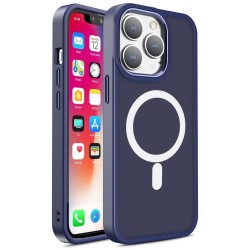 Θήκη Armored Magnetic back cover για IPhone 13 Pro Max - Μπλε