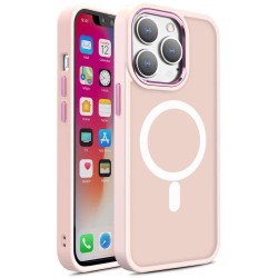 Θήκη Armored Magnetic back cover για iPhone 13 Pro - Ροζ