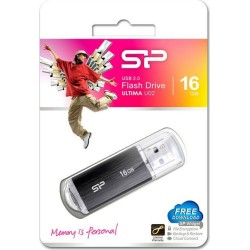 Silicon Power Ultima U02 16GB USB 2.0 Stick - Μαύρο