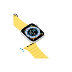 Dux Ducis OceanWave Version Λουράκι Σιλικόνης για Apple Watch 38/40/41mm - Κίτρινο