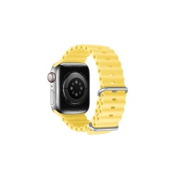 Dux Ducis OceanWave Version Λουράκι Σιλικόνης για Apple Watch 38/40/41mm - Κίτρινο
