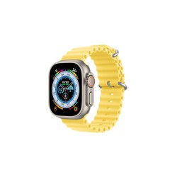 Dux Ducis OceanWave Version Λουράκι Σιλικόνης για Apple Watch 38/40/41mm - Κίτρινο