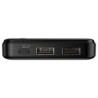 Maxlife Powerbank MXPB-01 10000mAh με 2xUSB-A USB-C & micro USB- Μαύρο