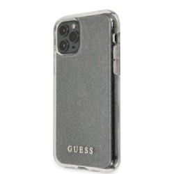 Guess "Glitter Collection" Θήκη προστασίας από σιλικόνη – iPhone 11 Pro Max (Clear/Glitter Silver)
