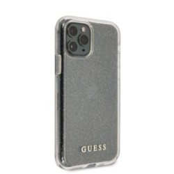 Guess "Glitter Collection" Θήκη προστασίας από σιλικόνη – iPhone 11 Pro Max (Clear/Glitter Silver)