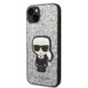 Karl Lagerfeld Glitter Flakes Case with Ikonik Patch and Metal Logo Θήκη προστασίας από σιλικόνη – iPhone 14 Plus (Glitter Silve