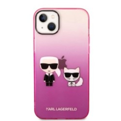 Karl Lagerfeld “Karl & Choupette” Back Cover Case Διάφανη Θήκη προστασίας από Liquid Silicone – iPhone 14 Plus (Pink)
