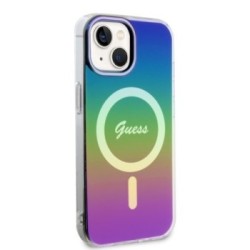 Guess Iridescent Magsafe Case Πολύχρωμη θήκη προστασίας από σκληρό πλαστικό – iPhone 15 (Rainbow Black – GUHMP15SHITSK)